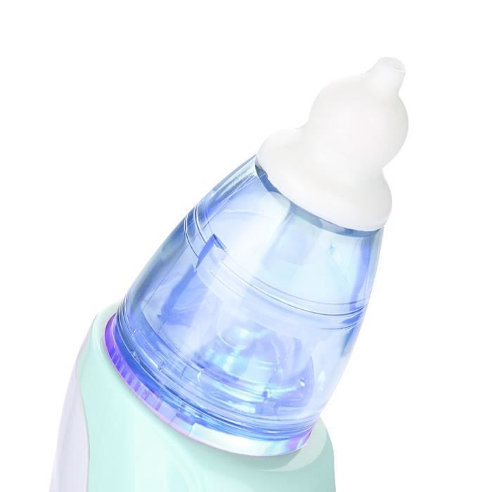 Mouche électrique Nourrisson Mouche-Bébé Électrique Avec 3 Embouts Silicone - Aspiration Réglable, Musique/Lumière - Pour Nouveau-Nés Aspirateur Nasal Bébé Growsy