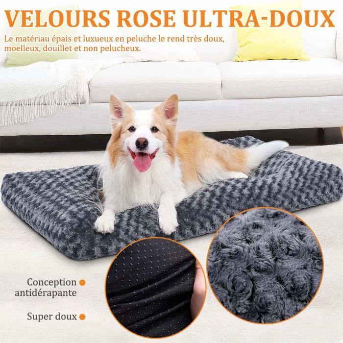 Matelas Lavable Pour Chien – Coussin Apaisant, Fond Antidérapant, Tailles S à XL, Idéal Cage, Panier Ou Voiture