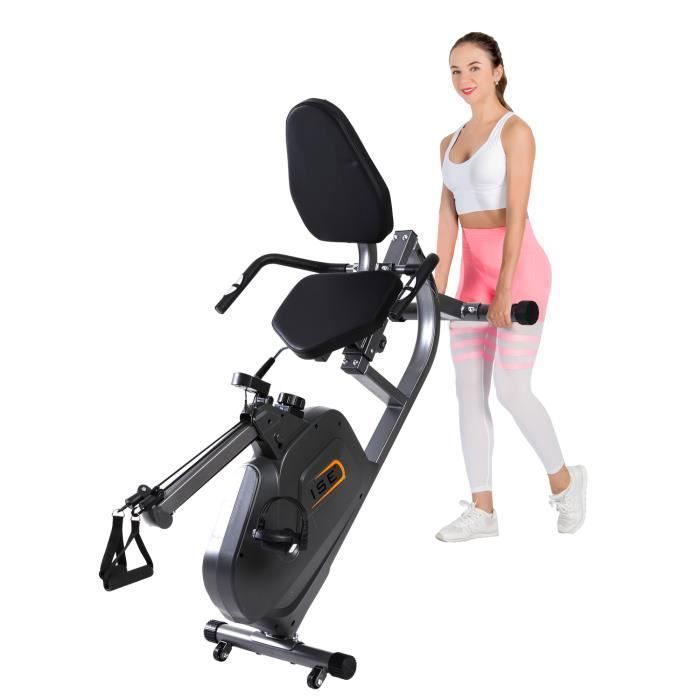 ISE Vélo d'appartement semi-allongé-Vélo Couché Magnétique-8
