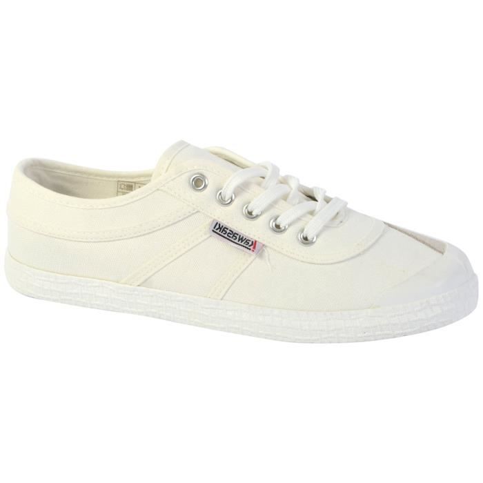 Basket Kawasaki Original Homme KAWASAKI Version basse White Rond Fibre Cuir Homme
