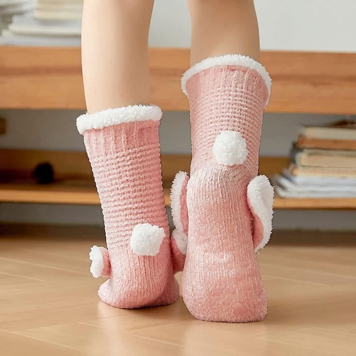 Lesfouscaves Chaussettes Chaussons Femme Chaussette Adulte