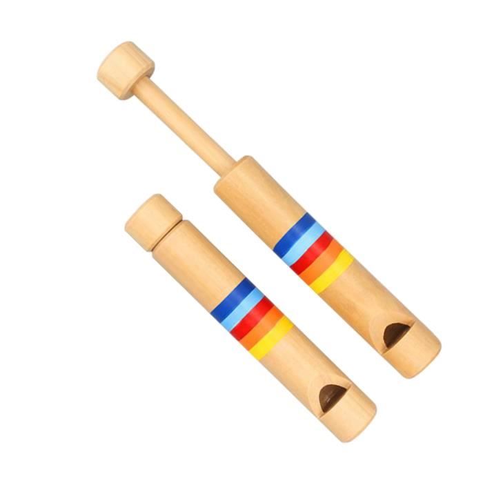 Spptty 4 couleurs léger jouet éducatif flûte en bois jouet pour enfants  enfants pratique, flûte, flûte éducative 