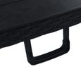 MMCZ® Table de jardin pliable Décor - Table de bistro Meuble de Jardin Noir 180x75x72 cm PEHD Imitation rotin ❤6739-3