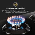 Plaque gaz 2 feux encastrable - Klarstein - 30 cm - tables de cuisson vitrocéramique - plaque de cuisson gaz - cuisinière - noir-3