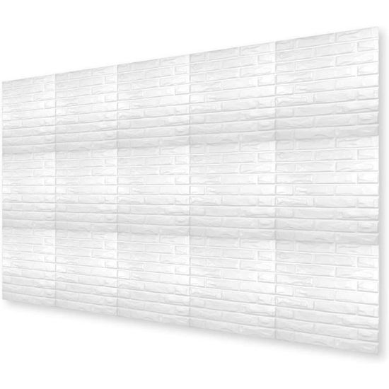 Panneaux muraux 3D en PVC - revêtement mural blanc avec optique 3D - motifs  en forme de cercles (5QM paquet économique HD075 50x50cm) Panneau mural