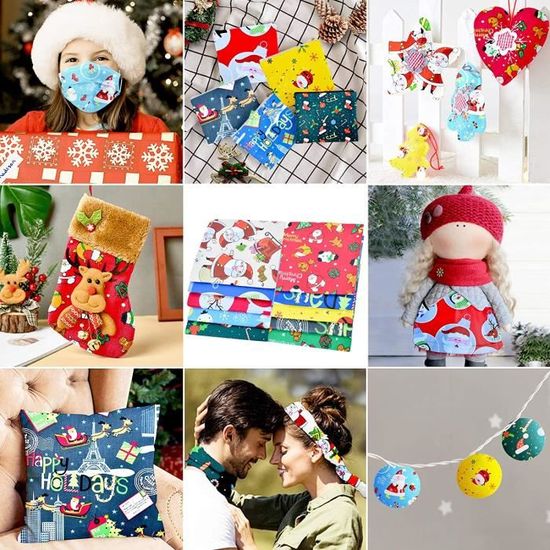 Noël 100% Coton Tissu 10 x 10" vert Carrés Craft Patchwork Couche Cake Noël 100% Coton Tissu 10 x 10" vert Carrés Craft Patchwork Couche Cake