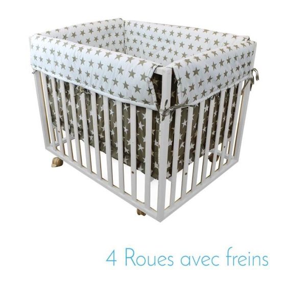 Monsieur Bebe Parc Bebe Evolutif En Bois Tour De Parc Blanc Cdiscount Puericulture Eveil Bebe