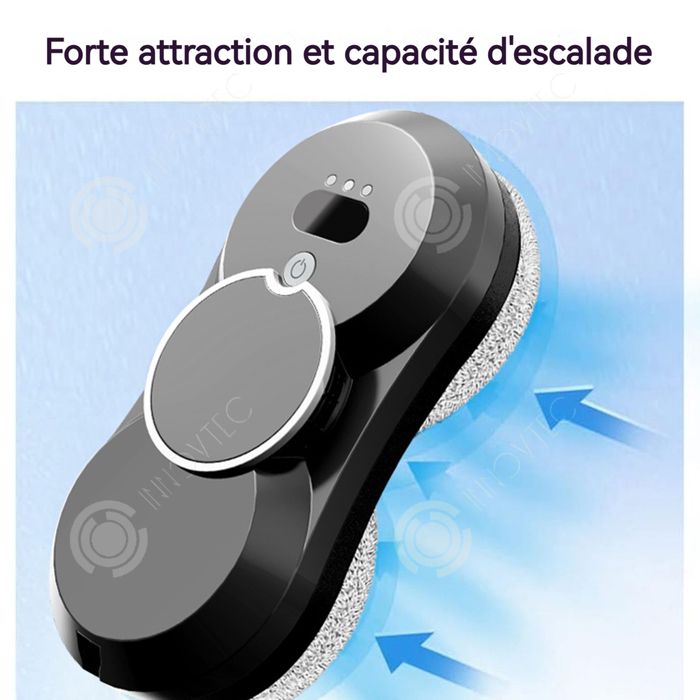 Robot Nettoyeur De Vitres 5600Pa - Pulvérisation Automatique, Télécommande - Pour Fenêtres, Miroirs, Carreaux