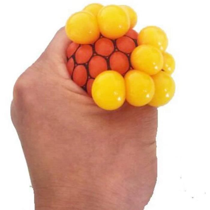 Raisin en Filet | Jouets sensoriels balles Anti-Stress Raisin en Maille  colorée | Balles Anti-Stress colorées élastiques Douces pour Les Sports la