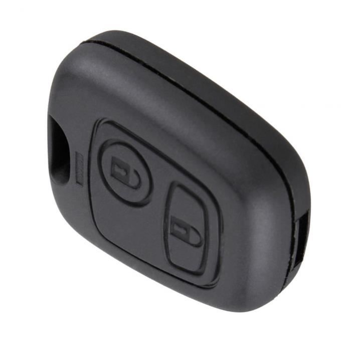 Pour PEUGEOT 206/307 2 boutons clé de voiture télécommandée intelligente  avec puce intégrée et batterie