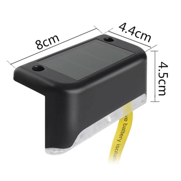 Lot De 8 Lampes Solaires Extérieures Solpex Pour Escalier Et Clôture - LED Blanc Froid, Étanchéité IP65, Détection Automatique