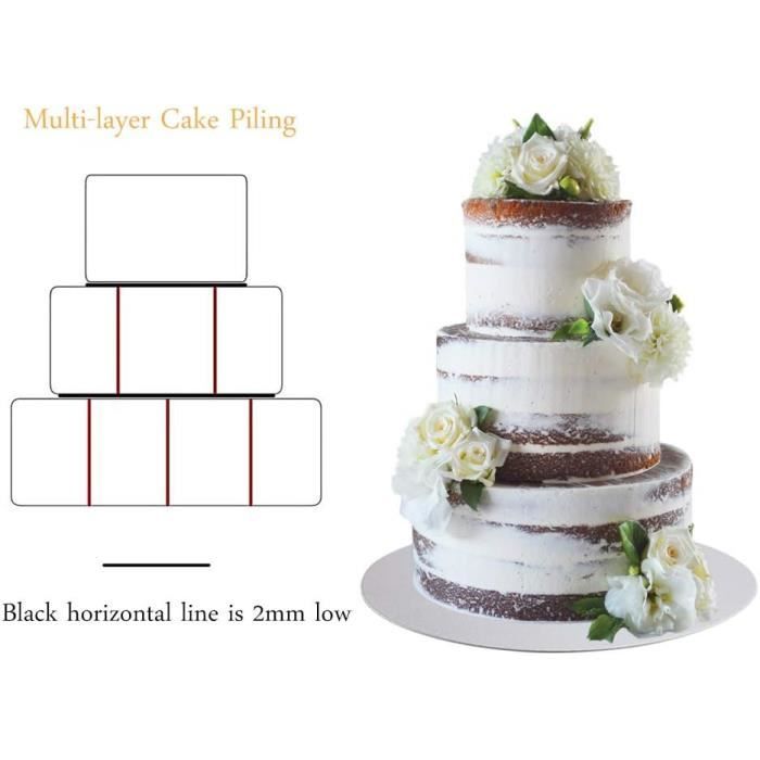 4Pcs Dessous De Gâteau Rond 15-20-25-30Cm Cake Board 2Mm Rond Carton Gâteau  De Semelle Cake Drum Revêtement Impression Argen[u808] - Cdiscount Maison