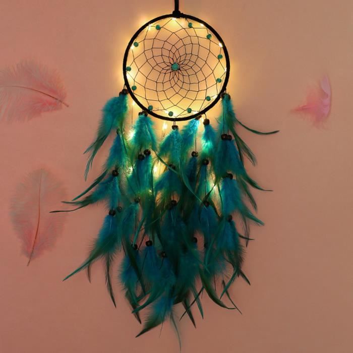 Attrape-Rêves Plumes Blanc Tissé Main – Décoration Maison, Voiture, Miroir Rétroviseur Élégant
