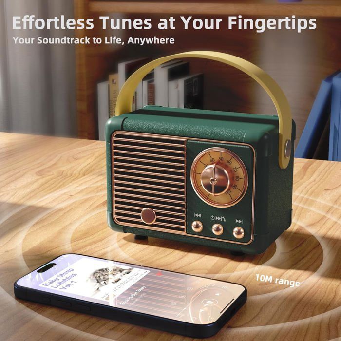 Enceinte Bluetooth Vintage Enceinte Connectée Cadeau Femme Cadeau Ado