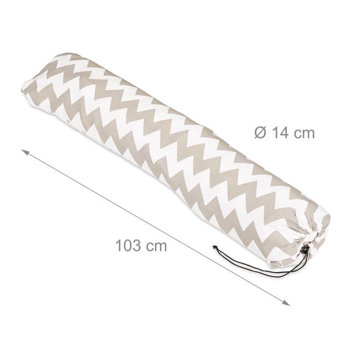 Relaxdays Tente Tipi Enfant - Wigwam Intérieur/extérieur - Lin Déchirable - 160x115x115 Cm - Blanc/gris - Dès 3 Ans