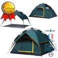 CONFO® Tente de camping camping en plein air 4 personnes anti-pluie crème solaire double couche ouverture rapide entièrement-0