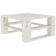 vidaXL Table palette de jardin blanc bois 49335-0