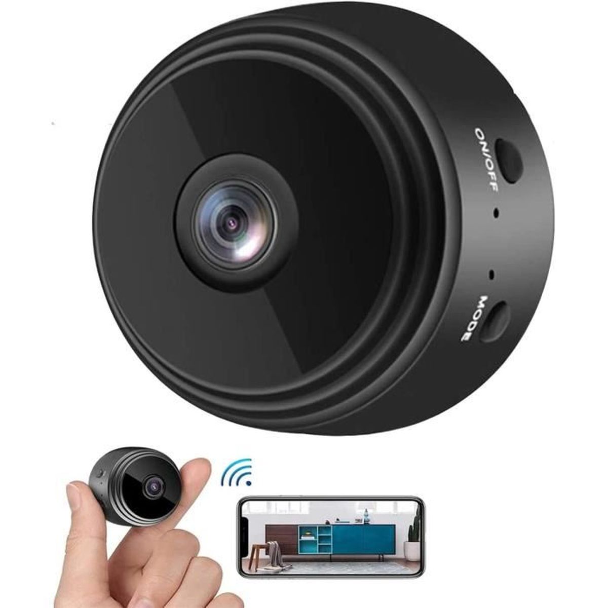 Mini Camera Espion Sans Fil Invisible OTADUG Caméra Espion Enceinte Bluetooth 1080P - Enregistrement Vidéo/Audio, Détection Mouvement, Vision Nuit - 128GB Enregistrement Autonome 128gb