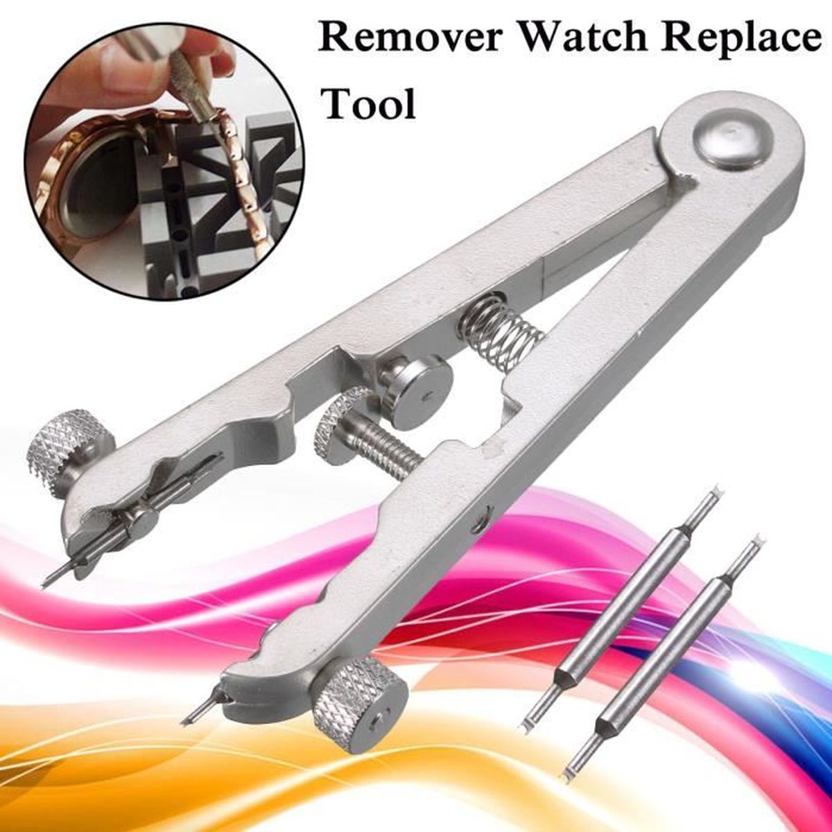 2 Outils Démontage Bracelets De Montre - Barres à Ressort Acier Inox - Réparation Montres Et Bijoux