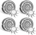 WEISS CANNON Tête De Rechange Pour Rasoir Électrique Skull Shaver Pitbull - 4 Têtes De Rechange Compatibles Avec Les Rasoirs Électriques S[J345]