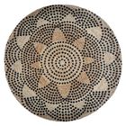 Atmosphera - Tapis rond en jute blush living D 120 cm Pois