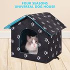 Maison pour Chat Exterieur - QIQIQI - Pliable - Étanche - 45x43x40 cm - Confortable en Hiver