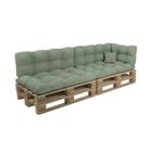 POKAR Coussin Matelassé pour Palettes Euro [Vert, Set de 6 pièces]