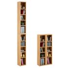 IDIMEX Etagères modulables MUSIQUE pour CD et DVD, lot de 2 meubles de rangement en colonne avec 10 compartiments, mélaminé chêne sauvage