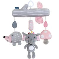 Hochet en Peluche pour bébés - Marque - Modèle - Mobile - Éléphant - Chaîne de Poussette