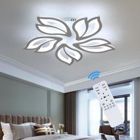 Dorlink® Plafonnier LED Moderne Dimmable pour salon, Chambre, Cuisine, 60W 6000LM, Blanc [Classe énergétique E]