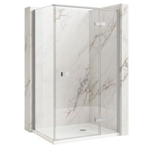 LANA Cabine de douche porte coulissante H 185 cm verre semi-opaque 80 x 80 cm LANA Cabine de douche porte coulissante H 185 cm verre semi-opaque 80 x 80 cm