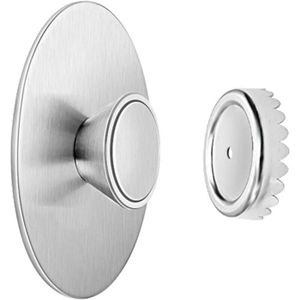 MYRES Lot De 3 Porte-Savons Aimantés Magnétiques Avec Ventouses - Porte Savon Douche INOX Sans Perçage, Économiseur De Savon