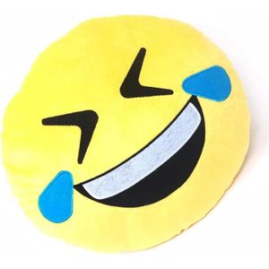 COUSSIN Emoticon Coussin Décoratif En Peluche Pour Canapé 35 Cm (Rofl Smiley)[n3527]