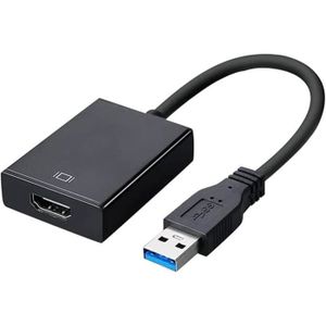Câble USB 3.0 Vers VGA 1,8 M - Adaptateur Pour Ordinateur Portable, Projecteur, Moniteur - Résolution 1080P, Plug & Play