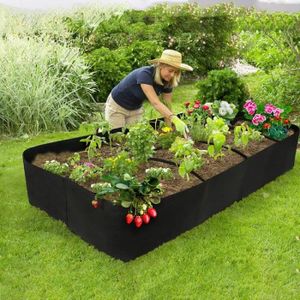 Lot De 5 Sacs De Plantation En Tissu Non Tissé 15L - Respirants Et Réutilisables - Pour Tomates, Fraises, Légumes - Avec Poignées