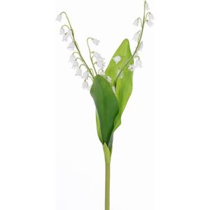 FLEUR ARTIFICIELLE artplants Muguet artificiel SORAYA, blanc, 35cm, Ø1cm - Fausse fleur - Muguet plastique