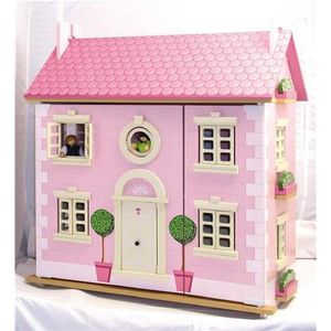 MAISON POUPÉE Maison de poupée en bois rose