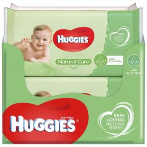Lingettes nettoyantes pour bébé natural care x56 - HUGGIES - Piceri