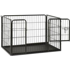 ENCLOS - CHENIL Style Élégance Chic - Chenil Enclos Cage pour chien - Parc pour chiots - Chenil Enclos Acier 93 x 63 x 61 cm - 68820