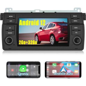 SWTNVIN Android 9 Autoradio stéréo pour BMW E46 Lecteur DVD Radio 7 HD  Écran Tactile GPS Navigation avec Bluetooth WiFi Volant Comm - Cdiscount  Auto