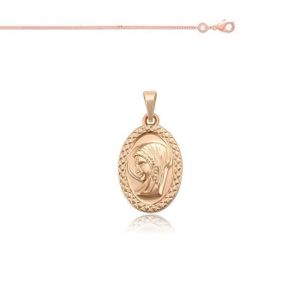 Collier Cœur Vierge Marie Plaqué Or 18 Carats Chaîne Et Pendentif Neuf Avec étiquette