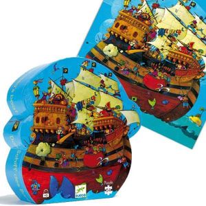 PUZZLE Puzzle - DJECO - Le Bateau de Pirates - 54 pièces 