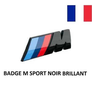 DÉCORATION VÉHICULE  Badge Logo Coffre BMW M Sport Noir Brillant 73mm Embleme Malle Série 1 2 3 4 5 