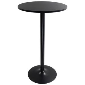 MANGE-DEBOUT KKTONER Table de bistrot ronde Table d'appoint  Hauteur 105cm Table de bar Noir