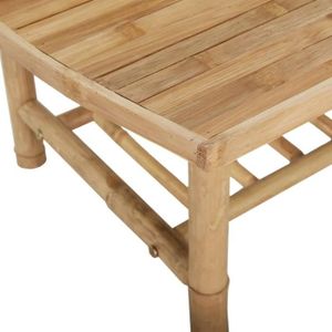 TABLE BASSE JARDIN  LEX Table basse de jardin 90x55x37 cm bambou - Qqmora - ERT0995