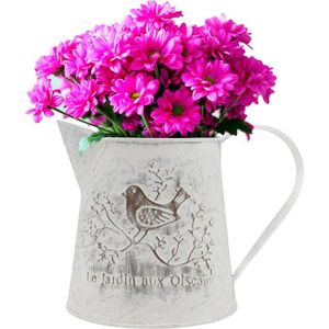 VASE - SOLIFLORE Vase Decoratif En Métal Vintage Chic-13 Cm-Pot De 