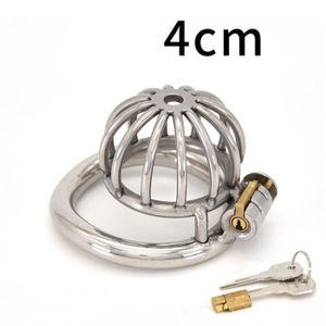 Petite cage de chasteté en métal pour homme en acier inoxydable - Cage  plate avec serrure foncée BDSM - Jouets sexuels pour couples (40 mm, une  seule