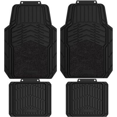 KARAT - Tapis de voiture - Moquette automobile - Revêtement de coffre personnalisable - Garniture intérieure véhicule universel - Restaurer l' intérieur du véhicule - Mustang, Noir, 200x450 cm