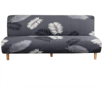 Housse De Canapé Clic Clac 190x140cm - Sans Bras 3 Places - Tissu Élastique - Protection Anti-Taches - Bleu