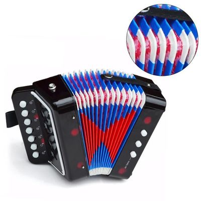 Accordéon Pour Enfants 7 Touches 2 Basses - Mini Instrument Musique Débutants, Dès 3 Ans, Portable Pour Spectacles